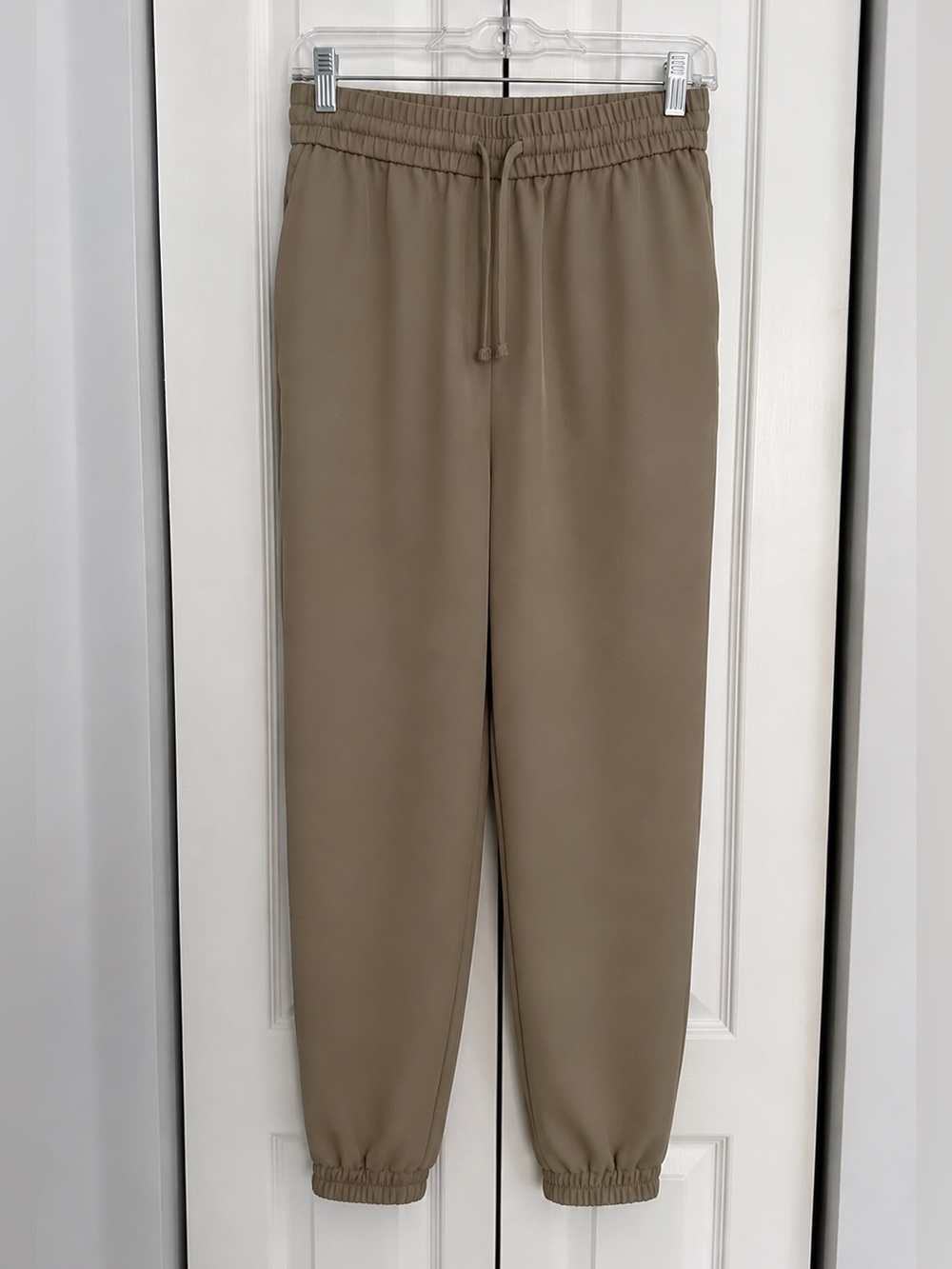 Zara Taupe Drawstring Jogger Pants